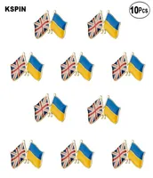 United Kingdom Ukraine Friendship Brooches Lapel Pin Flag badge Brooch Pins Badges 10Pcs a Lot4650495