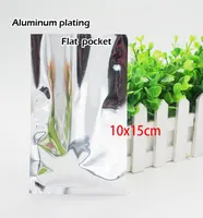 1015cm Aluminum plating flat pocket Heat Seal Plating Aluminum Foil Bag Food storage Cosmetics packaging Spot 100 package9355645