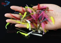 200PCS 4cm03g Bass Fishing Worms 10 Colors Silicone Soft Plastic Fishing Lures Artificial Bait Rubber in Jig Head Hook Use8576193
