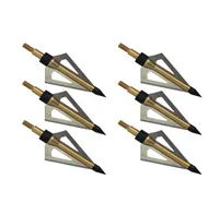 12pcs 3 flechas de aço fixo de aço e alumínio Arrowheads 100 Dicas de seta de caça à ponta de flecha para arco e flecha BOWS276R5062006
