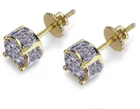 Designer Earrings Luxury Jewelry Fashion Women Mens Earrings Hip Hop Diamond Stud Earings Iced Out Bling CZ Rock Punk Round Weddin1537434