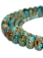 Kamień naturalny szalony niebieskie koronkowe koraliki agatowe okrągłe kamień szlachetny luźne koraliki do majsterkowania biżuterii bransoletki robienia 1 pasma 15 cali 410 mm8080447