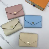 Luxurys Designer Coin Purse Fold Portefeuille court pour les femmes porte-carte color￩e Box originale Lady Classic Zipper Pocket Storage Vict2124