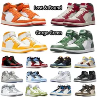 Jumpman 1 Lost and Foundball Shoes Starffish 1s Gorge Green University Gold Volt Wolf Gray Bred Taxi Top 3 Stealth Trainers Shoe للرجال والنساء