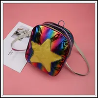 Outdoor bag 4 Love heart shaped backpacks suitable for young girls PVC transparent laser full