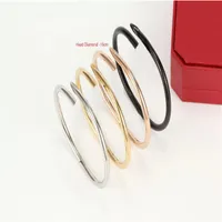 Hommes Femmes Bracelet de mode Designer Gold Bangle Nail Neug