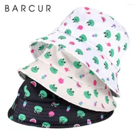 Berets BARCUR Lovely Frog Bucket Hats Girls Casual Cap Lady Outdoor Finishing Travel Beach Fashion Sunshades Panama Hat