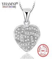 Yhamni Original 925 Silver Heart Hanger en kettingen Romantische sieraden voor damesmeisjes Girls Geschenk Vriendin Vrouw Geschenk LZD0091890465