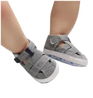 İlk Yürüyüşçüler Çocuk Born Bebek Erkekler Moda Yaz Yumuşak Keşiş Ayakkabı Yürüyüşü Ev Anti Slip Sandalet Ayakkabı Sandalen Bebes2602851