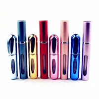 Perfume Bottle 1PC Top Quality 5ml Mini Metal Sprayer Refillable Aluminum Atomizer Travel Size 221201