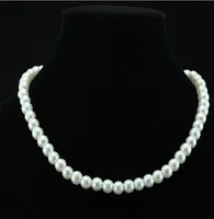 Classic Elegant White 75 mm Diameter Pearl Necklace for Women Men Girls Teens Wedding Banquet Necklaces Trend8814482