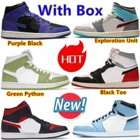 1 1S basketbalschoenen High Union Los Angeles Black Toe Alternate Bred Green Python Sfeer Team Red Shadow Exploration Unit Dames Trainers Mens Sneakers Unisex
