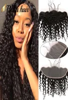 Lace Frontals 13x4 Bleached Knots Curly Brazilian Peruvian Indian Malaysia Human Hair Ear To Ear Closure Natural Color Bellahair3791250