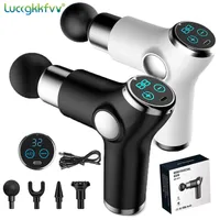 Full Body Massager Massage Gun 32 Speed Deep Tissue Percussion Muscle Fascial For Pain Relief And Neck Vibrator Fitness 221201