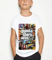 Grand Theft Auto Game Tops Fit Clothing GTA 5 футболка с оборотом костюмы детская одежда для девочек рубашки мужчины Summer2112383