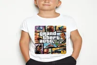 Grand Theft Auto Game Tops Fit Clothing GTA 5 футболка с оборотом костюмы детская одежда для девочек рубашки мужчины Summer7160236