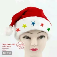Christmas Hat Santa Plain LED Accessories Santa Hats Merry Christma