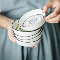 Teller ethnischer Stil Keramik Beilage Gewürz Heimküche in Sojasauce Essig kleiner Backschalen Snack getaucht