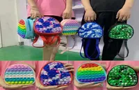 Rainbow Tie Dye Fidget Backpack Pops Bag Toys Reliver Stress Toy Push Bubble Antistress Toy Sensory Child Toys Backpacks Xmas Gift3615455