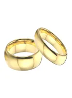 Anillos de boda Classic Plain Golden Tungsten Carbide Finger anillo de la banda de aniversario para hombres Women3788723