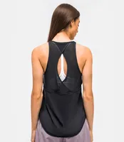 L-127 Women's Tops Tanks relaxed breathable Fitness Yoga shirt Camis suit back hollow splicing mesh quick drying sports vest