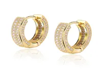 Hip Hop Gold Hoop Earrings sieraden mode heren dames zilver Iced Out Bling Earring2716842