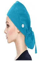 Cap With Buttons Bouffant Hat With Sweatband For Womens Uniform Accessories Beautician Dustproof Gourd Cap No Gender Hat J519653128