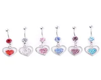 D0879 Serce Belly Bell Button Ring Mix Colours01234568359084