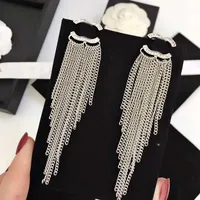 Fashion Meerdere Tassel Dange oorbellen voor vrouwen feest bruiloftliefhebbers Gift sieraden met flanellen tas