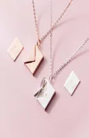 Fashion 18K Gold Plated Stainless Steel Pendant Little Message Envelope Chain Necklace for Girl9736404