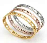 الموضة الفضة الفولاذ المقاوم للصدأ - سوار روماني المجوهرات الأساور الذهب الأساور للنساء سوار 4310155