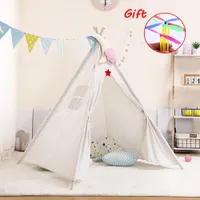 Toy Tents 1.35m Large Children's Wigwam Portable Indian Kids Tipi Indoor Baby Playhouse Foldable Little House Teepee Room Decor 221129