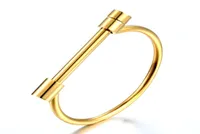 Modedesign h￤stsko skruvarmband guld silver rose svart rostfritt st￥l armband armband f￶r m￤n kvinnor armband gif8859388