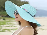 Women Fishing Wide Brimmed Portable Beach Outdoor Casual Straw Hat Hiking Floppy Sun Protection Fashion Seaside UV Visor Adults2546879
