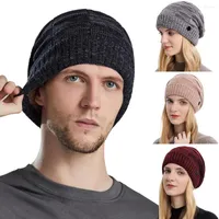 Cycling Caps Beanies Knitted Hat Winter Hats For Women Men Skullies Cap Sport Warm Thick With Face Mask Hanging Button