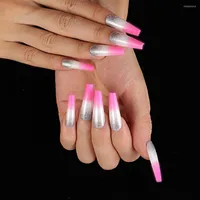 False Nails Smell-less No Odor Fake Stick On Type Manicure Tips With Glue Set For Party