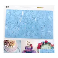 Cake Tools Cake Tool Acrylic Capital/Alphabet/Number Präglad Cutter Mold Letter Cake/Cookie Stamp Fondant Decorating Tools Drop Del DHVMD