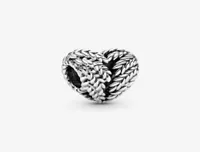 100 925 Sterling Silver Grains Heart Charms Fit Original European Charm Bracelet Fashion Women Jewelry Accessories7275173