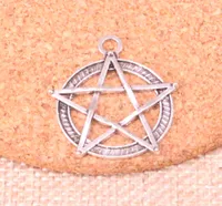 45pcs Charms star pentagram 28mm Antique Making pendant fitVintage Tibetan SilverDIY Handmade Jewelry3602512