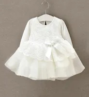 Newborn baby girl dress Infant bebe white lace baby dress wedding party gowns long sleeves girls baptism 1 year3686989