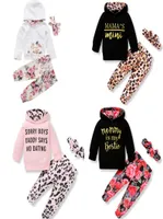 9 Style baby Clothing Sets Girl Flowers Casual Kids Clothes long Sleeve Hoodies pant headband1031913