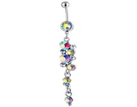 D0051 Belly Navel Button Ring Clear AB0123456789102462497