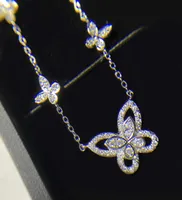 Choucong Brand 5 Butterfly Pendant Luxury Jewelry 925 Sterling Silver Pave White Sapphire CZ Diamond Gemstones Eternity Women Wedd7774605