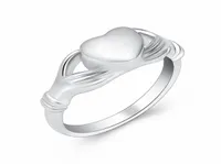 IJZ9017 Blank Silver Heart Cremation Ring Stainless Steel Ashes Holder Keepsake Memorial Urn Finger Ring Engravable2403605