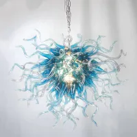 Luxury Chandelier Lighting LED Indoor Home Hanging Lights Hand Blown Glass Chandeliers for Living Room