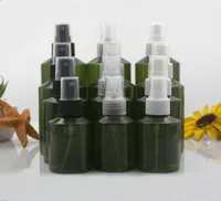 Packing Bottles 10pcs 50ml 100ml 150ml 200ml Plastic Dark Green Empty PET Spray With 3 Colors Sprayer Light Avoiding Mist Bottle T2044122