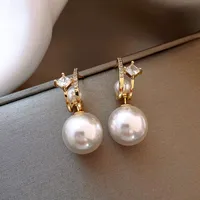 Women Pearl Earings Designer Jewelry Luxurys Studs Earrings 925 Silver Boucle Hoops With Box New