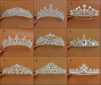 Nova chegada Luxo Tipos diferentes Tiaras Tiaras Diamante Cryatal Empire Crown Bandas de cabe￧a de noiva para a festa de j￳ias de cabelos na noiva Access2537403