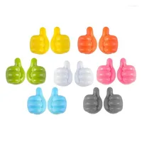 Hooks 14 Pcs Silicone Thumb Wall Hook Creative Self Adhesive Multifunctional For Storing Data Cables/Earphones