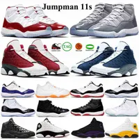 Basketball Shoes Men Sneaker 13S Cherry Cool Grey Bred Concord 25Th Anniversary Obsidian Red Flint Aurora Green 11 13 Women 11S Mens Trai